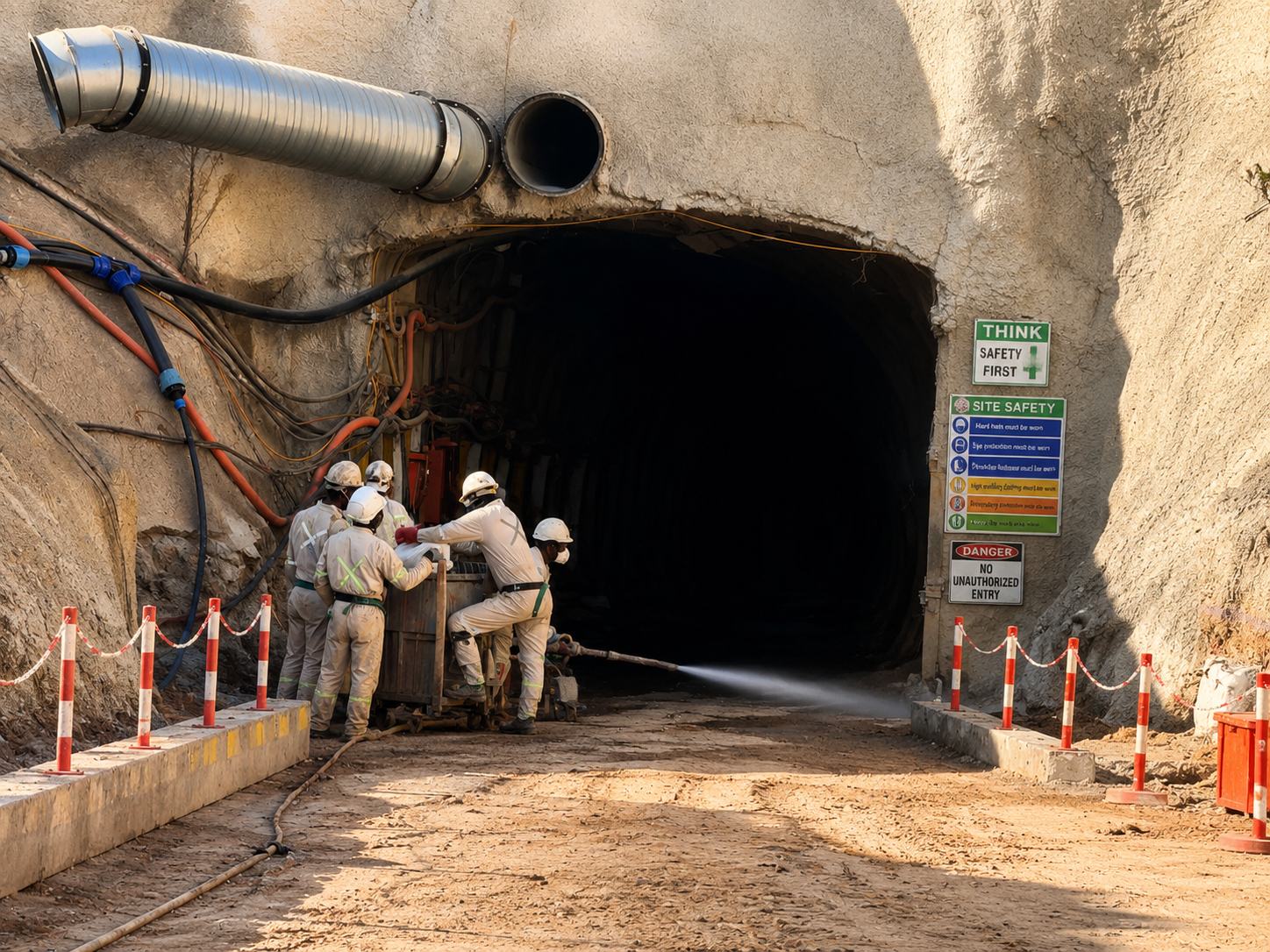 Underground mining entrance